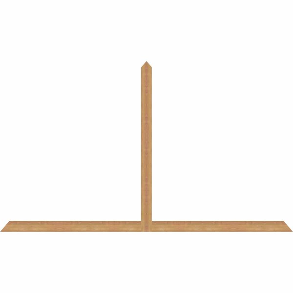 Ekena Millwork Portland Timber Gable Bracket, Western Red Cedar, 96"W x 56"H x 1 1/2"D x 3 1/2"F, 14/12 Pitch GBW096X56X0204POR00SWR - main